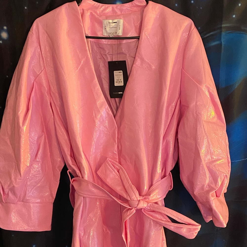 Pink sexy rain jacket